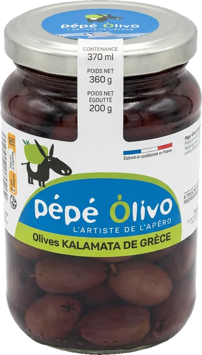 Bocal Pépé Olivo olives Kalamata de Grèce