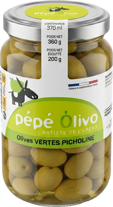 Bocal Pépé Olivo olives vertes Picholine