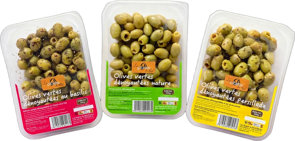 Les 3 barquettes 220 g Les Plaisirs du Sud : basilic, nature, persillade