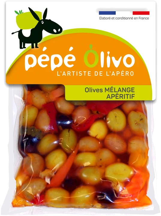 Sachet Pépé Olivo olives mélange apéritif